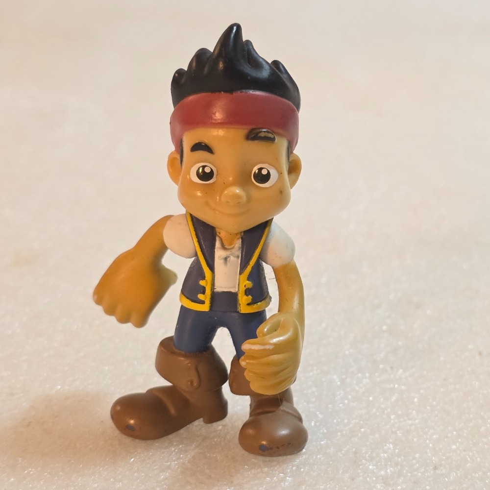 Disney Mattel JAKE and the Never Land Pirates Posable Toy Figure Cake Topper 3"